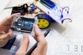 Robotics creation with arduino uno microcontroller