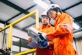 Robotics engineers team discussing and solving problems Royalty Free Stock Photo