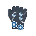 Robotics hand Color Vector icon which can easily modify or edit Royalty Free Stock Photo