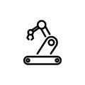 Robotics icon simple flat style outline illustration