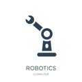 robotics icon in trendy design style. robotics icon isolated on white background. robotics vector icon simple and modern flat