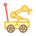 robotics kids club color icon vector illustration
