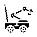 robotics kids club glyph icon vector illustration