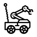 robotics kids club line icon vector illustration