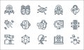 robotics line icons. linear set. quality vector line set such as pill, artificial intelligence, hologram, artificial intelligence