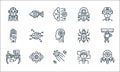 robotics line icons. linear set. quality vector line set such as robot, artificial intelligence, augmented reality, cyborg, eye, Royalty Free Stock Photo