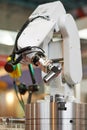 Robotics. manipulator arm with detail Royalty Free Stock Photo