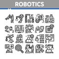 Robotics Master Collection Icons Set Vector