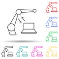 robotics multi color style icon. Simple thin line, outline vector of new technologies icons for ui and ux, website or mobile Royalty Free Stock Photo
