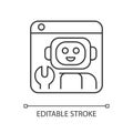Robotics platforms linear icon Royalty Free Stock Photo