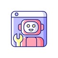 Robotics platforms RGB color icon Royalty Free Stock Photo