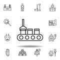 Robotics production outline icon. set of robotics illustration icons. signs, symbols can be used for web, logo, mobile app, UI, UX