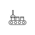 Robotics production outline icon. Signs and symbols can be used for web, logo, mobile app, UI, UX