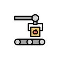 Robotics, production, tomato icon. Simple color with outline vector elements of automated farming icons for ui and ux, website or