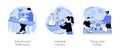 Robotics research isolated cartoon vector illustrations se