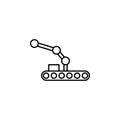 Robotics robot conveyor outline icon. Signs and symbols can be used for web, logo, mobile app, UI, UX