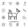 Robotics robot dog animal outline icon. set of robotics illustration icons. signs, symbols can be used for web, logo, mobile app, Royalty Free Stock Photo