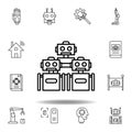 Robotics robots outline icon. set of robotics illustration icons. signs, symbols can be used for web, logo, mobile app, UI, UX