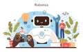 Robotics school course concept. Robotic engineering and constructing lesson Royalty Free Stock Photo
