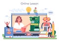 Robotics school subject online service or platform. Robot Royalty Free Stock Photo
