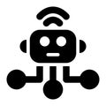 Internet of Things Glyph Solid Icon Royalty Free Stock Photo