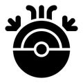 Robotic Vacuum Cleaner Glyph Solid Icon Royalty Free Stock Photo
