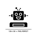 Robotics and STEM pixel perfect black glyph icon
