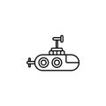 Robotics submarine outline icon. Signs and symbols can be used for web, logo, mobile app, UI, UX