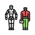 robotics tech enthusiast color icon vector illustration
