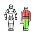 robotics tech enthusiast color icon vector illustration