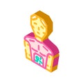 robotics tech enthusiast isometric icon vector illustration