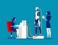 Robotics and technology. Concept business vector illustration, Robot, Technology, Artificial intelligence Royalty Free Stock Photo