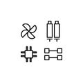Robotics tools utensils outline icon. Signs and symbols can be used for web, logo, mobile app, UI, UX
