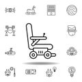 Robotics wheelchair outline icon. set of robotics illustration icons. signs, symbols can be used for web, logo, mobile app, UI, UX Royalty Free Stock Photo