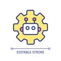 Robotized technology integration RGB color icon Royalty Free Stock Photo