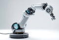 robots arm white universal robot background 3d render cobot automatic robotic collaborative three-dimensional artificial Royalty Free Stock Photo