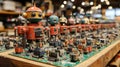 Robots Assembling on Circuit Boards in Workshop
