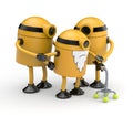 Robots family Royalty Free Stock Photo