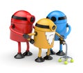 Robots family Royalty Free Stock Photo