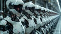 Robots flawlessly collaborate on electronics assembly in factory setting.