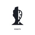 robots isolated icon. simple element illustration from artificial intelligence concept icons. robots editable logo sign symbol