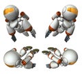 Robots with nacelles on their backs. Fly quickly like a hero.