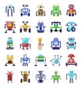 Robots and Machines in Trendy Flat Icons Pack