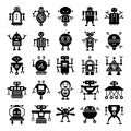 Robots in Trendy solid Icons Pack