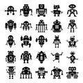 Robots and Superintelligence in Trendy solid Icons Pack