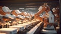 Robots powered by AI at a manufacturing site
