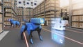 Robots for securing warehouses,security check