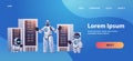 robots in server room big cloud data analysis artificial intelligence technology concept full length horizontal Royalty Free Stock Photo