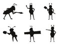 Robots Silhouette Stock Vector Silhouettes Royalty Free Stock Photo