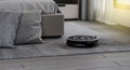 Robots vacuums cleaners on carpet